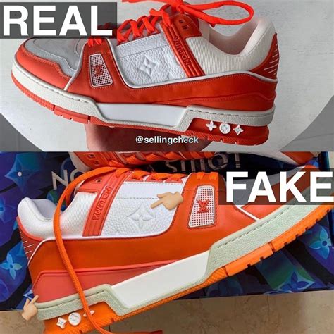 lv trainer sneaker fake vs real|is louis vuitton trainer real.